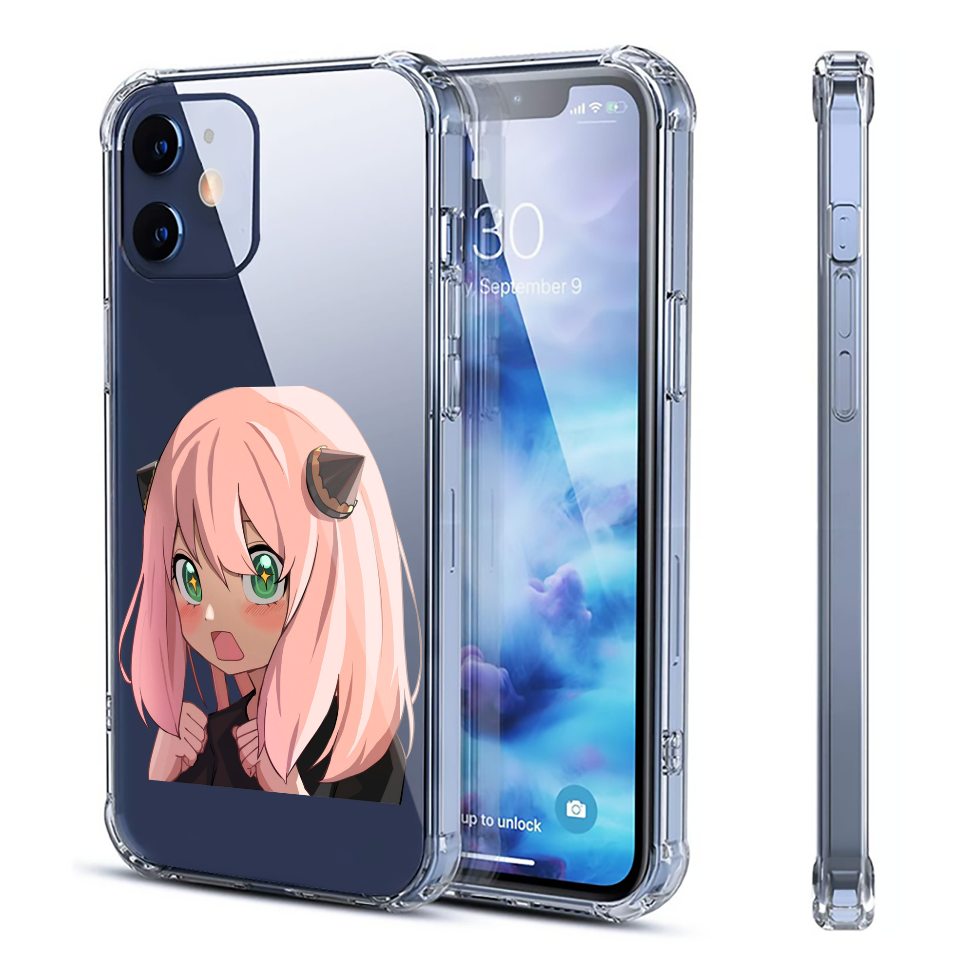 （画像用） SPY×FAMILY间谍家家酒 【iPhone 12シリーズ対応】透明スマホケース（クリアソフトケース）